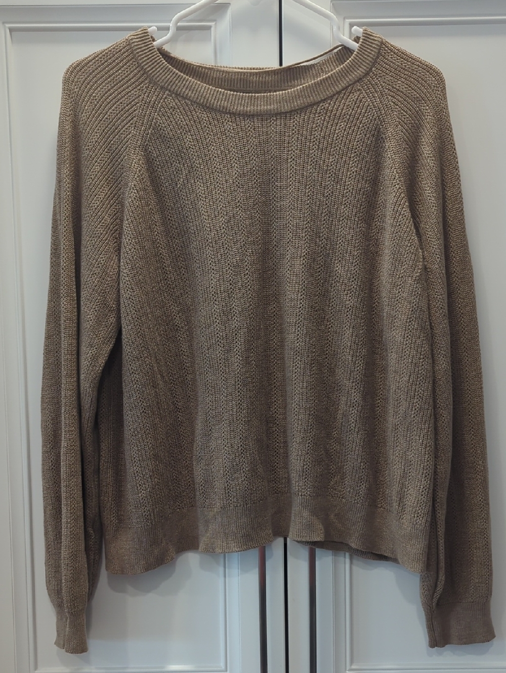 Vero Moda Knit Crewneck Sweater in Taupe